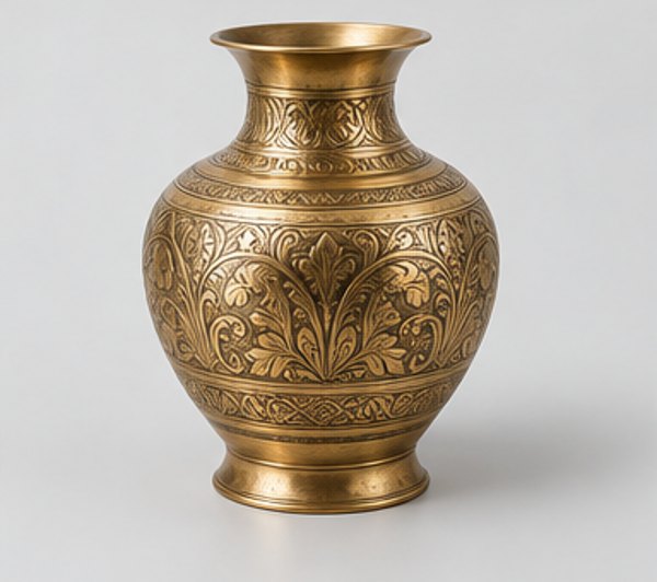Decorative brass vases